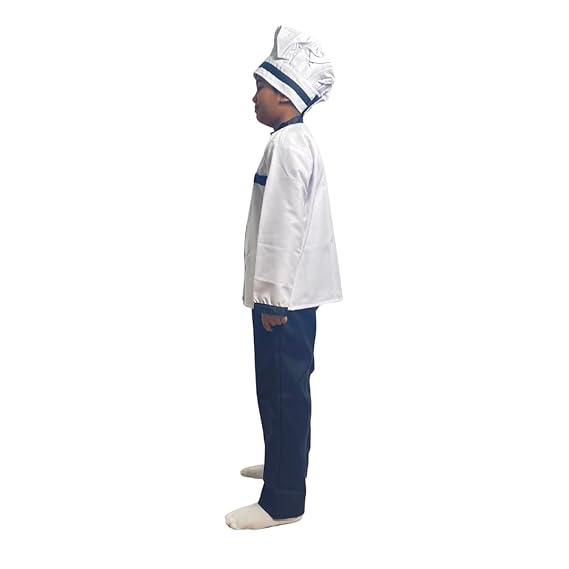 Chef (White & Black Cap) Fancy Dress (Without Pant)