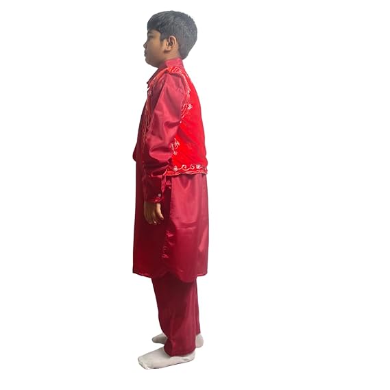 Kashmiri Boy (Marron) (Dress & Jacket) Fancy Dress