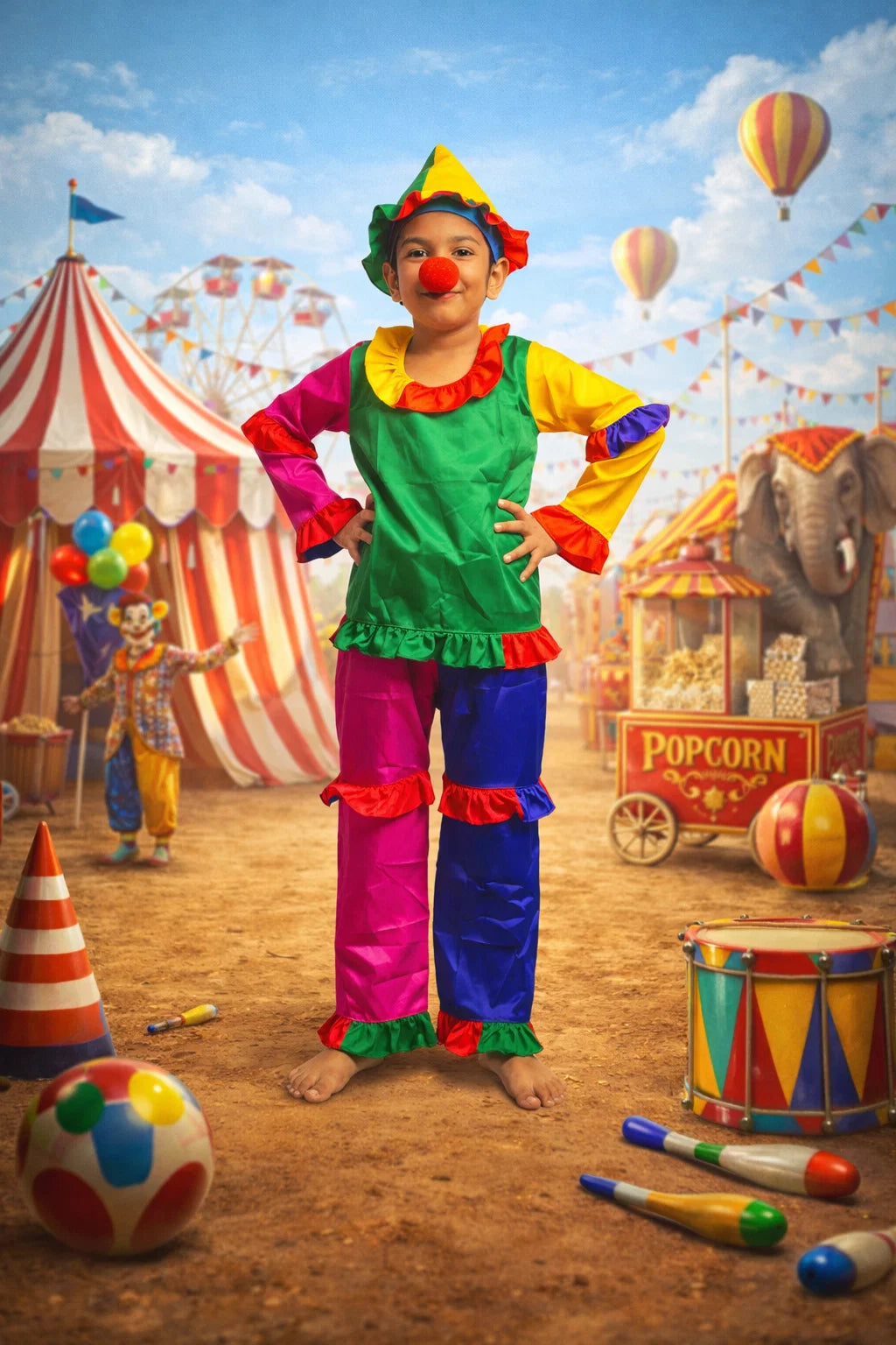 Joker (With Nose) Fancy Dress