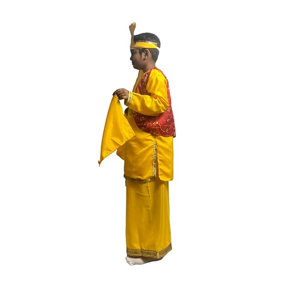 Punjabi Boy (Yellow) Fancy Dress (Small Kurta)