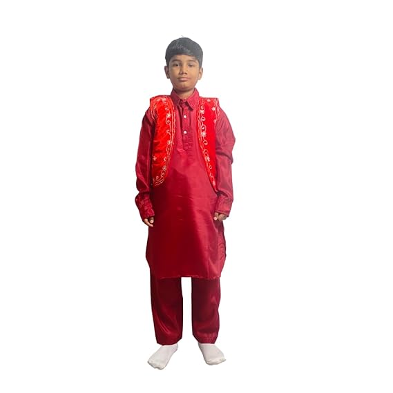 Kashmiri Boy (Marron) (Dress & Jacket) Fancy Dress