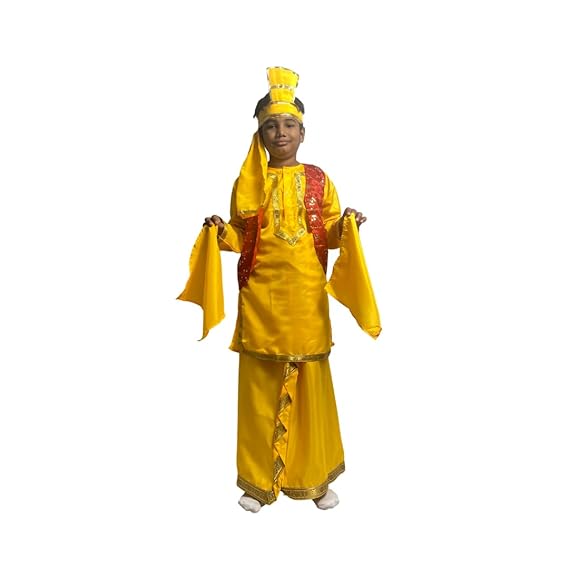 Punjabi Boy (Yellow) Fancy Dress (Small Kurta)