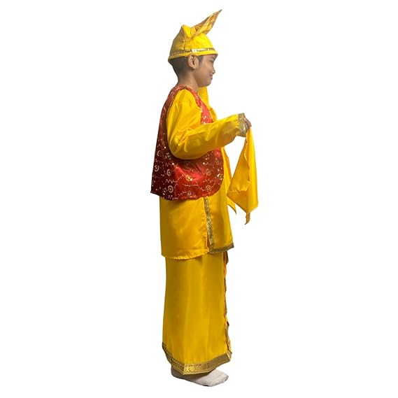 Punjabi Boy (Yellow) Fancy Dress (Full Kurta)