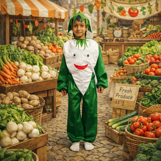 green grocer fancy dress Cutest fruit vegetable vendor Role play of community helpers Fruit vegetable Seller fancy dress